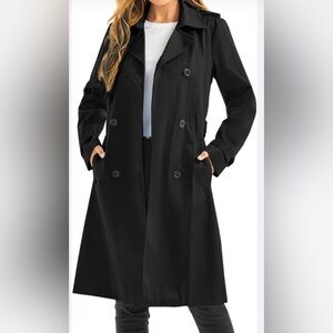 Moda‎ International Elegant Black Trench Coat